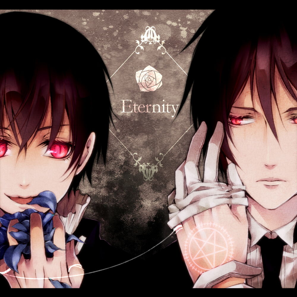 bad_id, black_hair, butler, ciel_phantomhive, flower, iriasu, kuroshitsuji, male