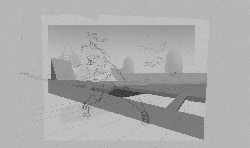 1boy, 2girls, animated, animated_gif, apex_legends, aviator_cap, black_hat, bodysuit