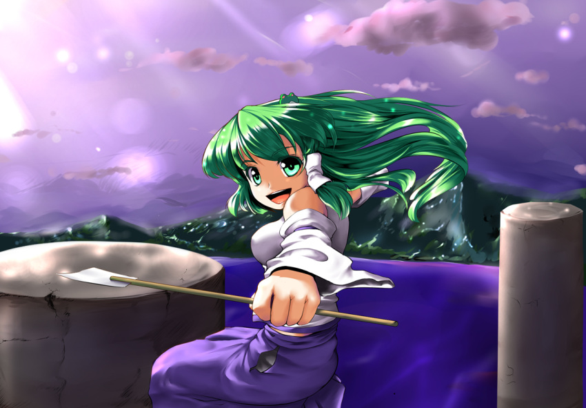 byoin, green_eyes, green_hair, kochiya_sanae, touhou