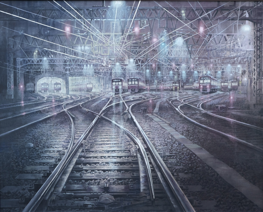 absurdres, ballast, dark, highres, light, night, night_sky, no_humans