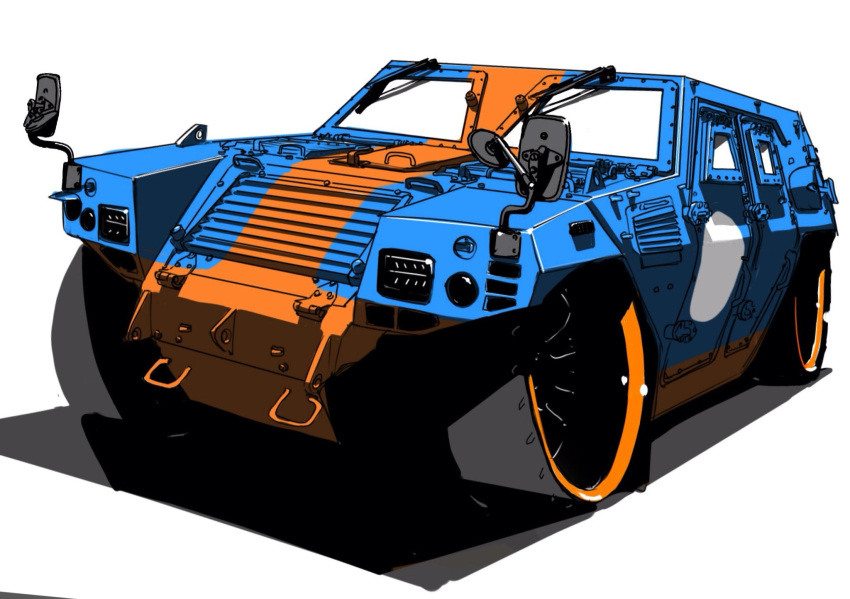 959, armored_vehicle, highres, komatsu_lav, military_vehicle, no_humans, original, shadow