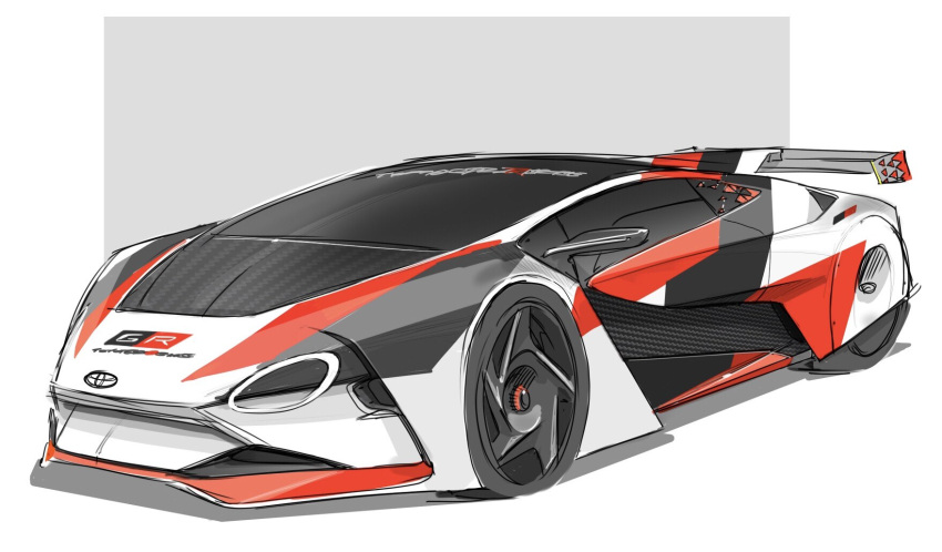 959, car, highres, motor_vehicle, no_humans, original, race_vehicle, racecar, redesign, shadow, spoiler_(automobile), toyota, toyota_gazoo_racing, toyota_lq, vehicle_focus