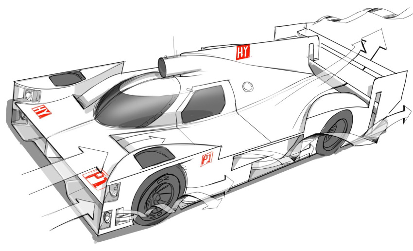 959, aerodynamics, arrow_(symbol), car, commentary_request, from_above, highres, le_mans_prototype, motor_vehicle, no_humans, original, race_vehicle, racecar, shadow, spoiler_(automobile), spot_color, vehicle_focus, world_endurance_championship