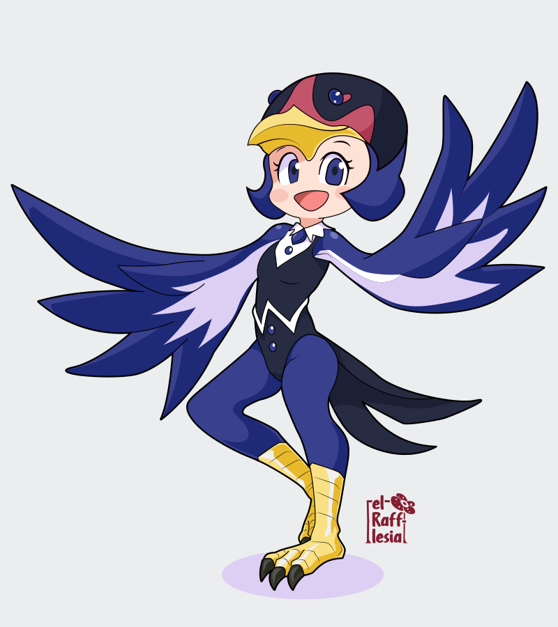 bird_hat, duel_monster, feathered_wings, harpy, helmet, lyrilusc_-_sapphire_swallow, monster_girl, non-web_source