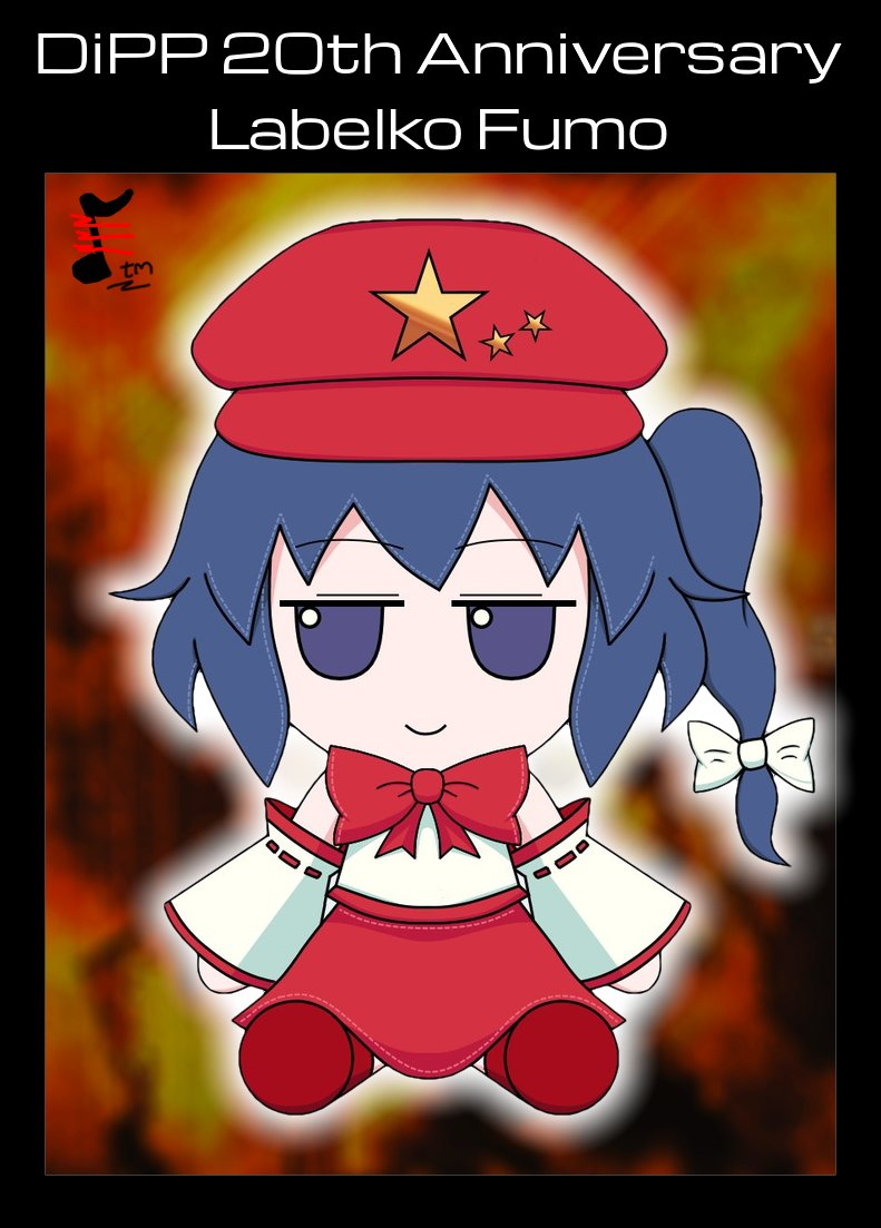 blue_hair, bow, bowtie, cabbie_hat, closed_mouth, commentary, detached_sleeves, english_commentary