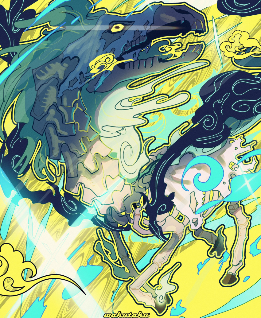 1boy, alternate_form, artist_name, bakotsu_(youkai), black_fire, ethan-baron_v._nusjuro, fire, highres