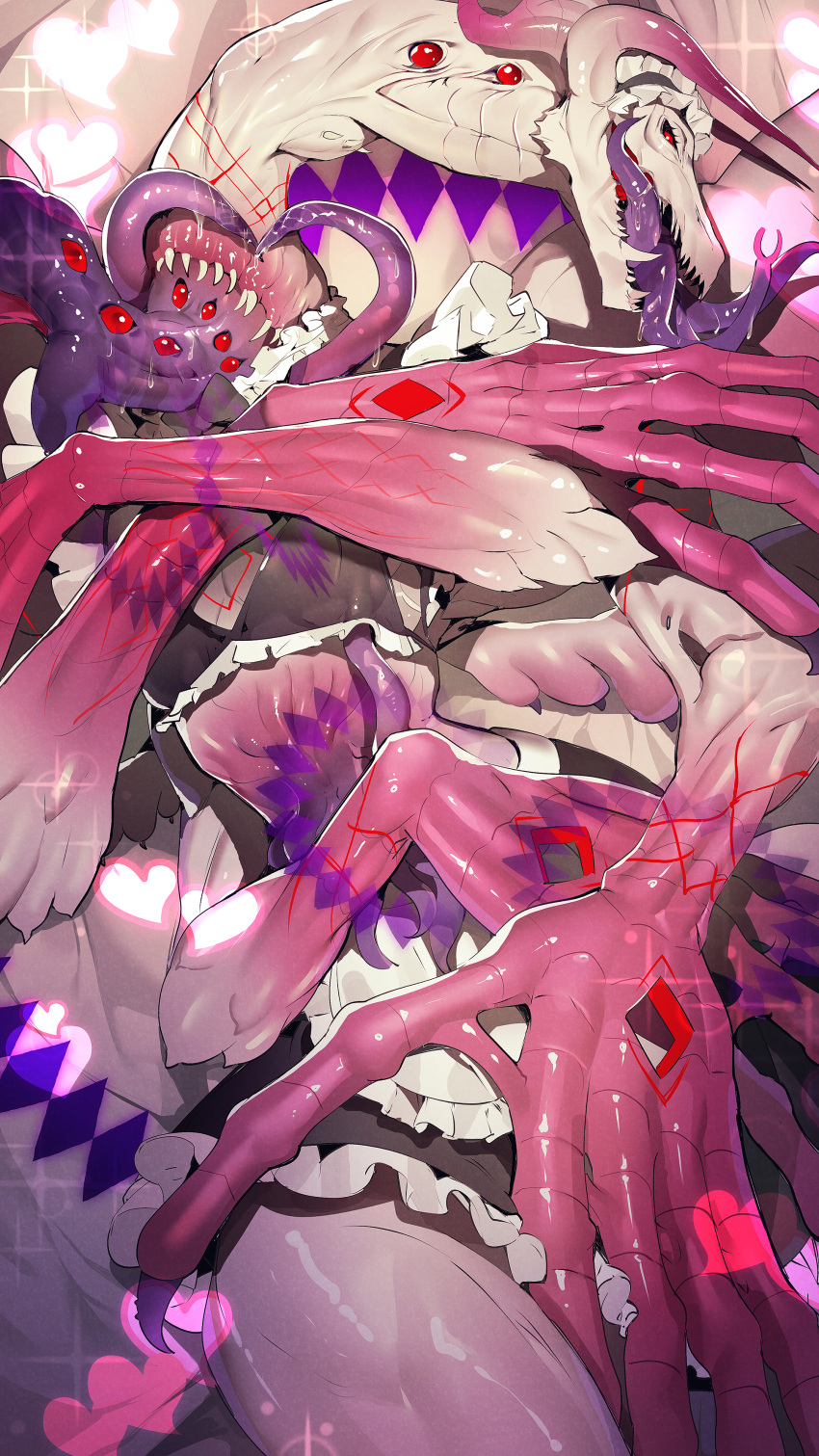 1other, absurdres, alternate_costume, apron, dogmatika_alba_zoa, dragon, duel_monster, highres