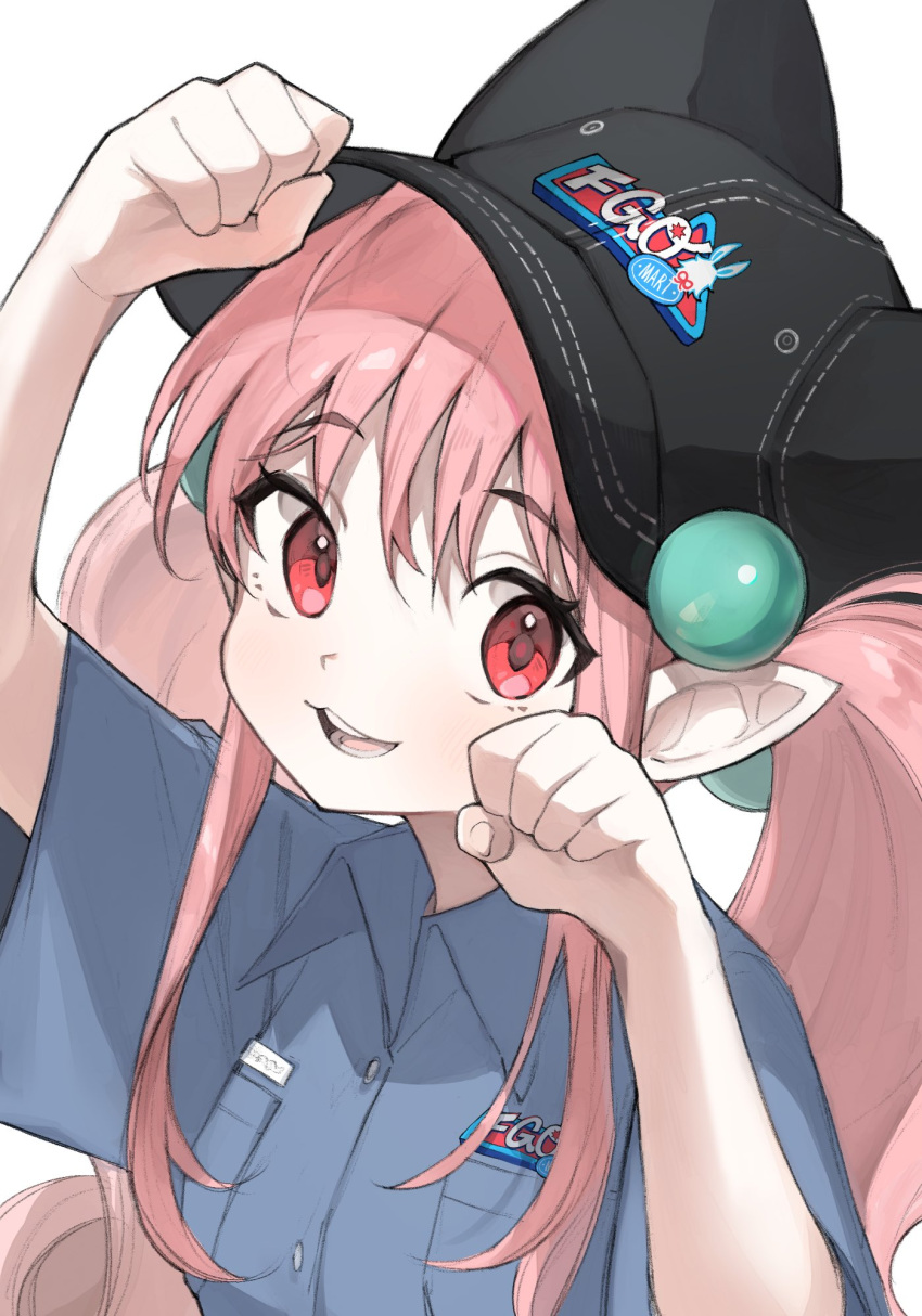 1girl, breast_pocket, fate/grand_order, fate_(series), habetrot_(fate), hair_bobbles, hair_ornament, hat