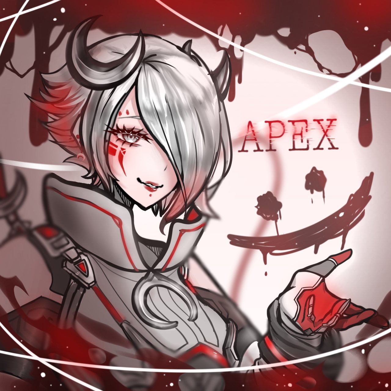 1girl, animification, apex_legends, blood_moon_catalyst, cable, catalyst_(apex_legends), chimo_(rucchi16ren), colored_tips