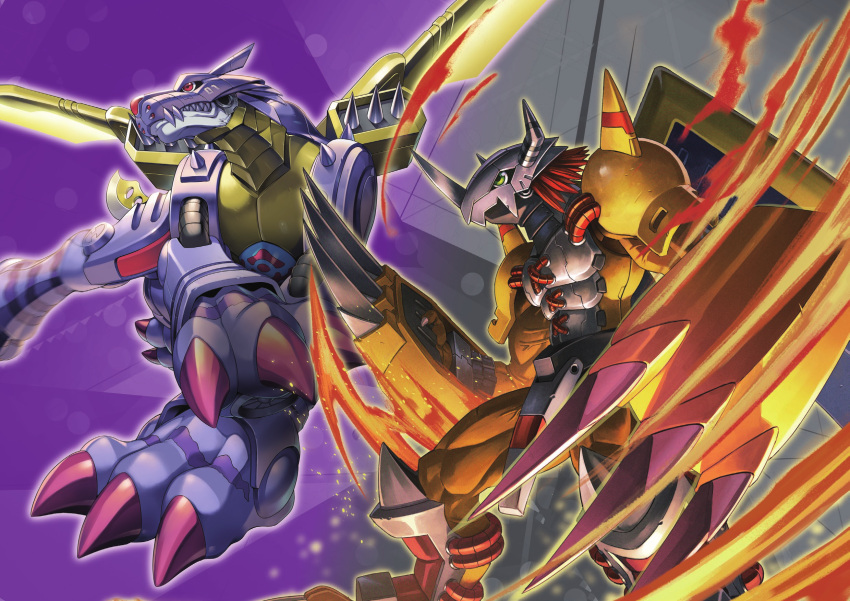 armor, blue_armor, claws, colored_skin, commentary_request, crotch_plate, cyborg, digimon