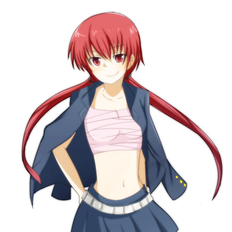 musujime_awaki, red_eyes, red_hair, redhead, rubii, sarashi, skirt, to_aru_majutsu_no_index