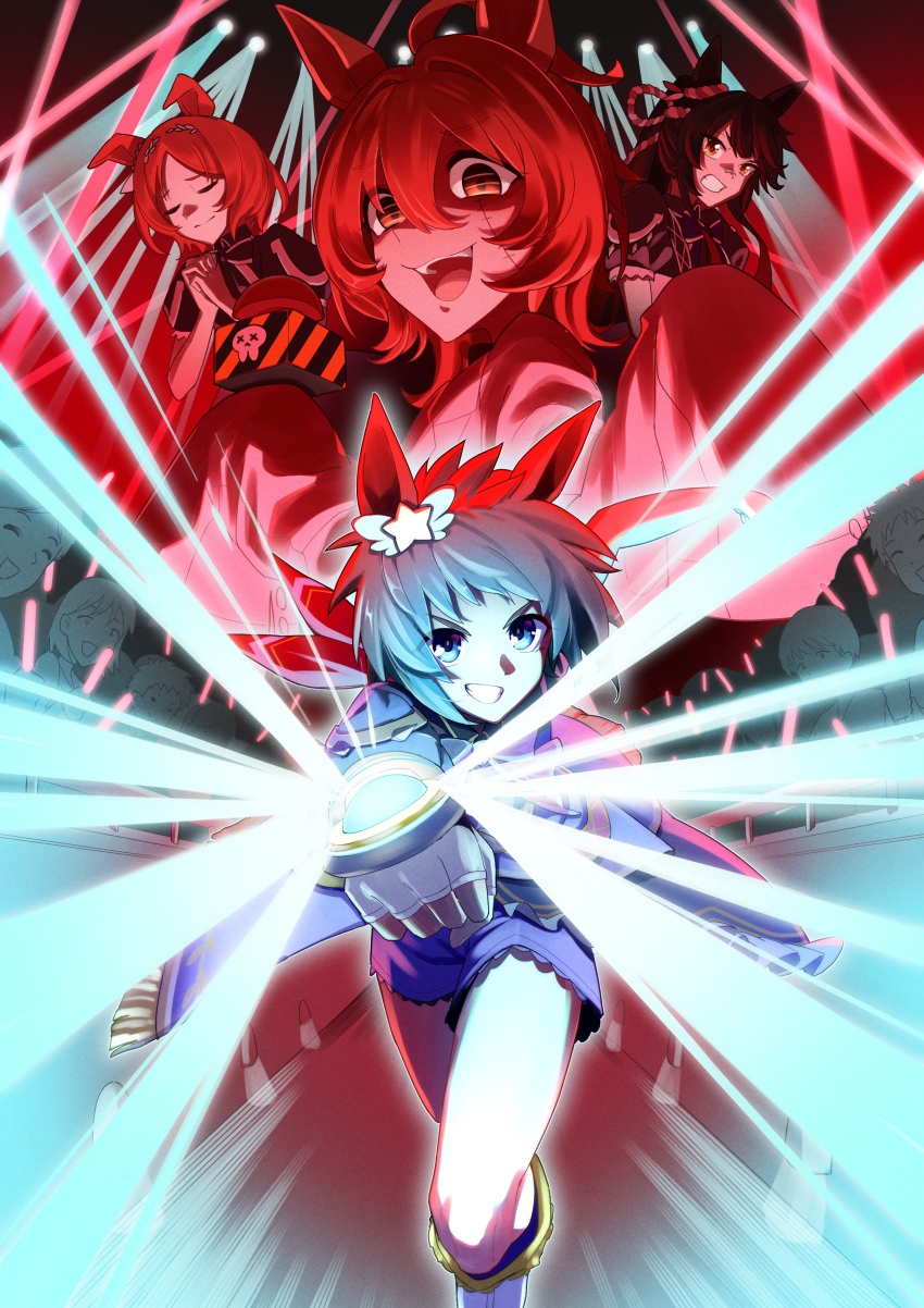 4girls, absurdres, agnes_tachyon_(umamusume), ahoge, animal_ears, biko_pegasus_(umamusume), blue_eyes, freely2327