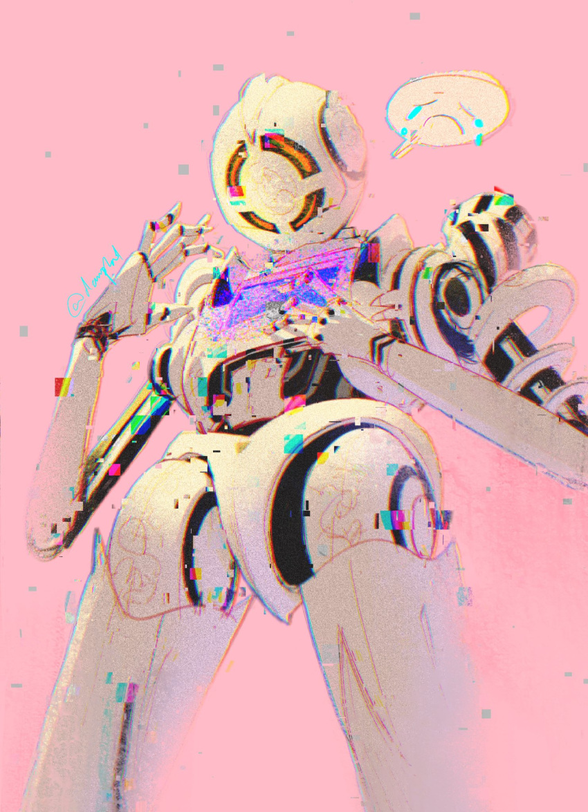 apex_legends, chinese_commentary, danieldanlllll, frown, glitch, highres, humanoid_robot, looking_down