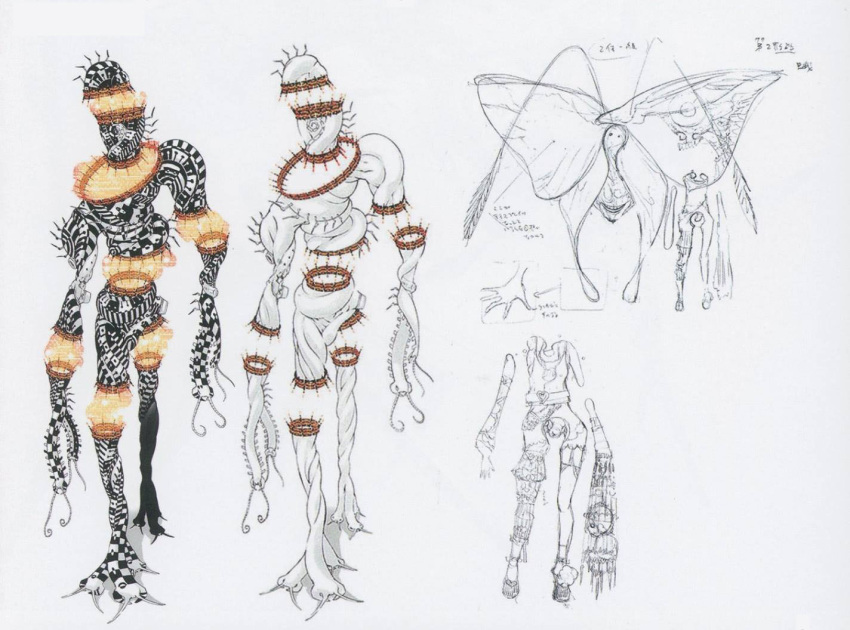 antennae, bandai, concept_art, digimon, eater_(digimon), eater_(humanoid_mode), eldritch_abomination, full_body