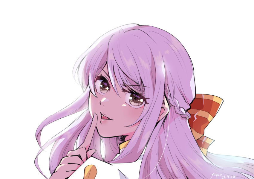 1girl, arch_bishop_(ragnarok_online), bow, braid, commentary_request, cross, dated, french_braid