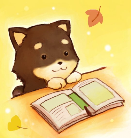 book, book_focus, dog, eijima_moko, no_humans