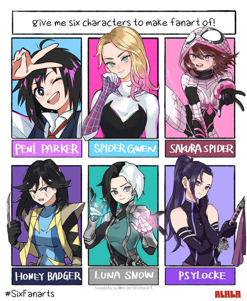 6+girls, absurdres, ahoge, animal_print, animification, aqua_background, aqua_bodysuit, aqua_eyes