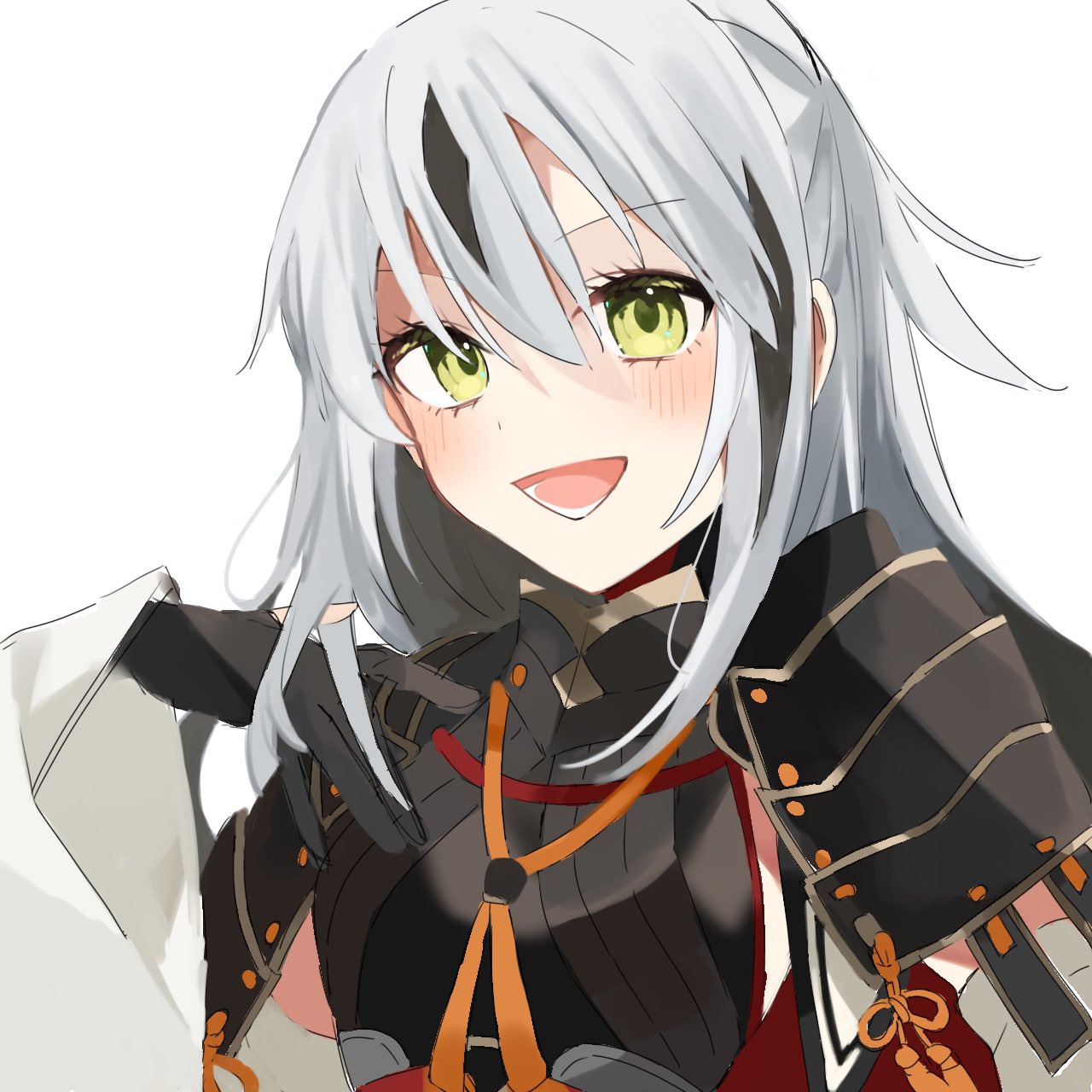 1girl, black_hair, breasts, fate/grand_order, fate_(series), green_eyes, hair_between_eyes, highres