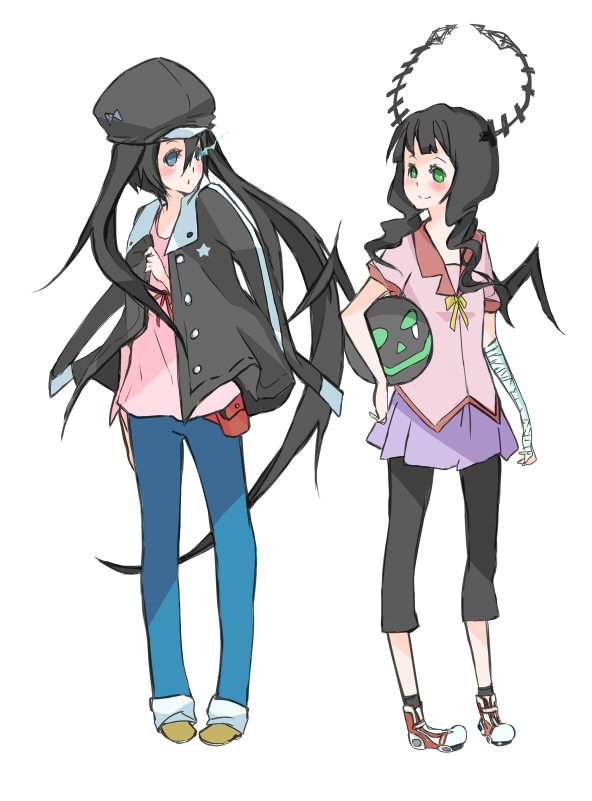 bakemonogatari, black_rock_shooter, black_rock_shooter_(character), cosplay, dead_master, hanazawa_kana, kanbaru_suruga, kanbaru_suruga_(cosplay)
