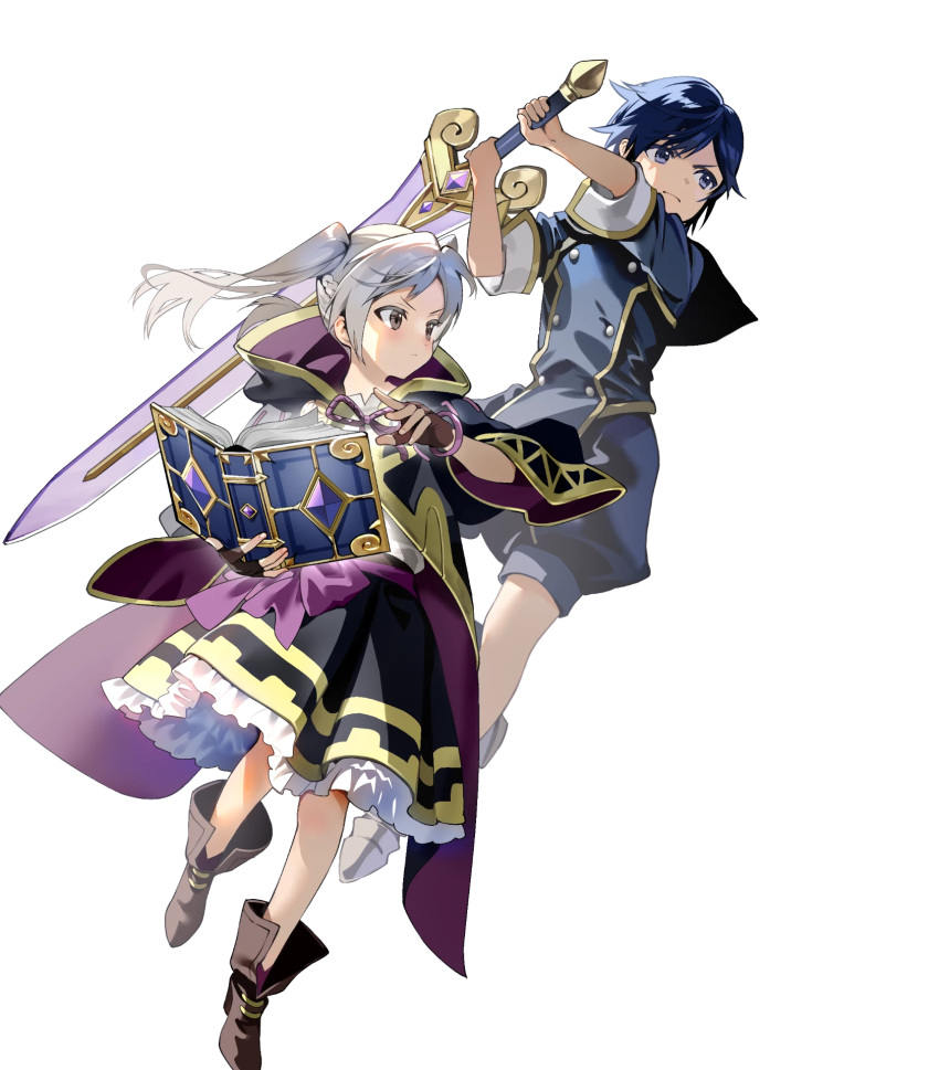 1boy, 1girl, aged_down, chrom_(child)_(fire_emblem), chrom_(fire_emblem), fire_emblem, fire_emblem_awakening, fire_emblem_heroes
