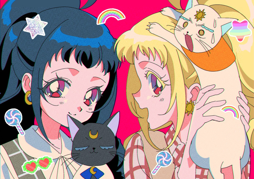 2girls, :3, :d, anchiki_shou, animal, bad_id, bad_twitter_id, bishoujo_senshi_sailor_moon