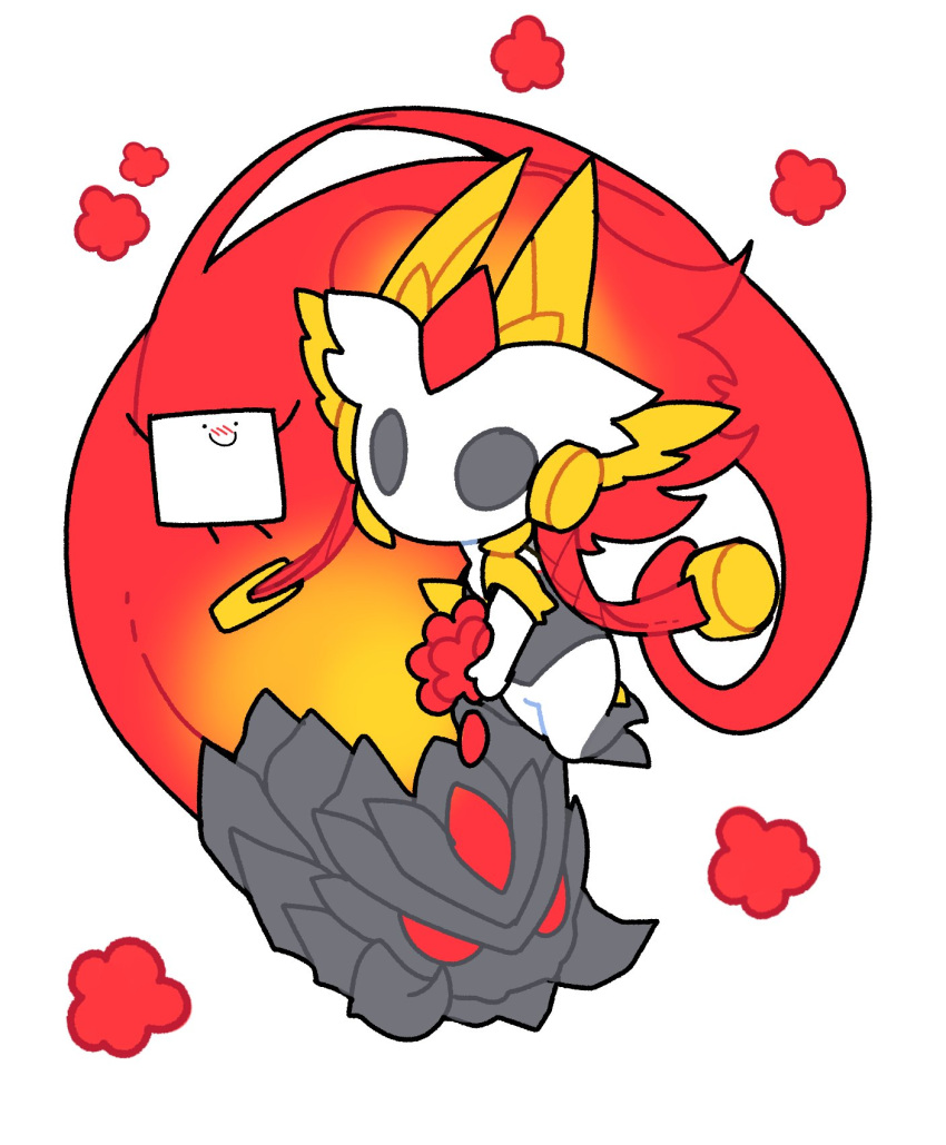 1girl, chibi, colored_skin, dubu_(dubus2), furry, furry_female, highres, horns