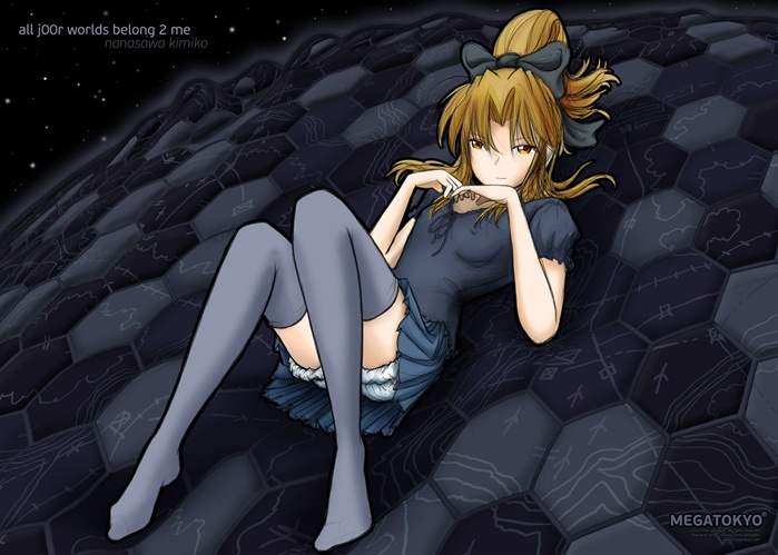 fred_gallagher, megatokyo, nanasawa_kimiko, parody, world_is_mine_(vocaloid)