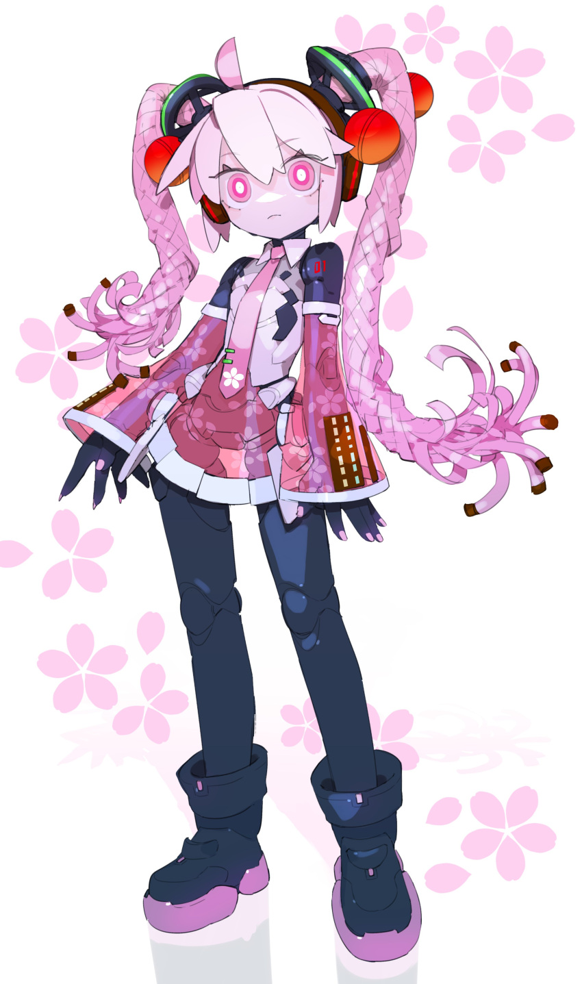 1girl, absurdres, alternate_costume, black_footwear, boots, bright_pupils, cable_hair, cheri_zao
