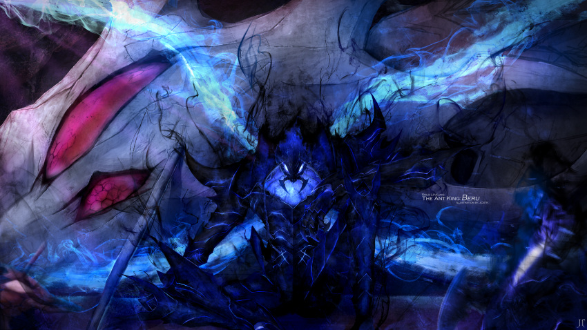 1other, beru_(solo_leveling), glowing, glowing_eyes, highres, jcstr, looking_at_viewer, monster