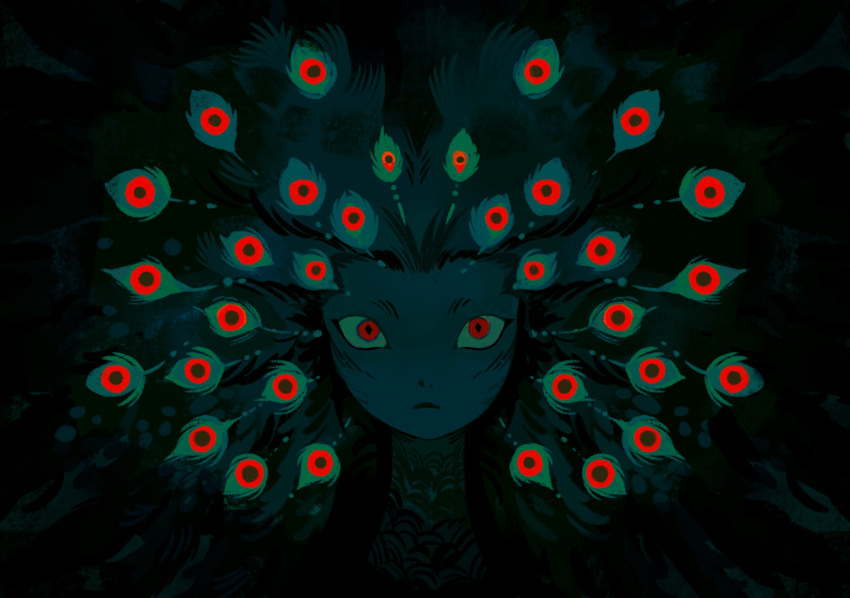 1girl, androgynous, birdfrogdraws, black_hair, closed_mouth, commentary, english_commentary, expressionless