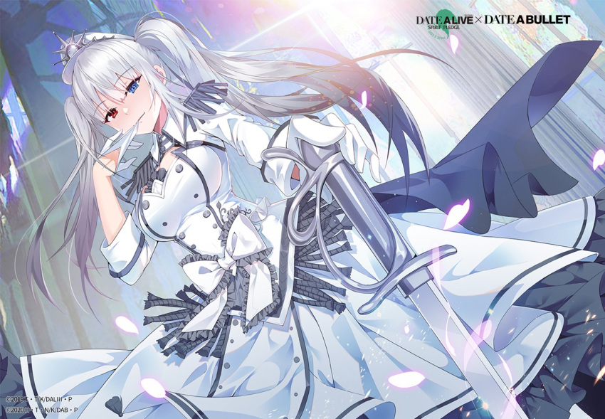 1girl, breasts, date_a_live, date_a_live:_date_a_bullet, date_a_live:_spirit_pledge, dress, dutch_angle, gloves