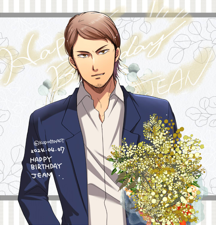 flower, ikemenken, jean_kirstein, kogattaaot, male_focus, shingeki_no_kyojin