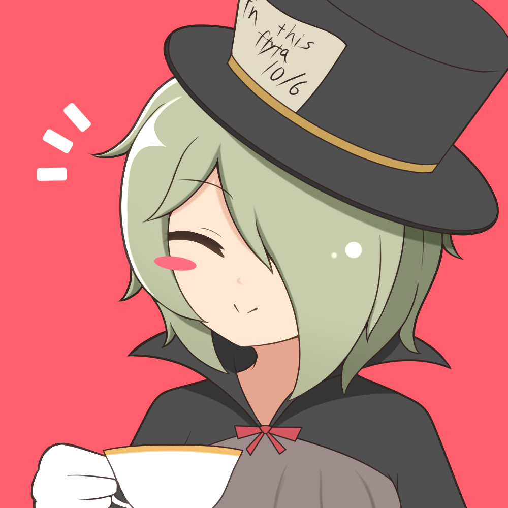 1girl, black_cape, black_hat, black_souls, blush_stickers, bow, bowtie, cape