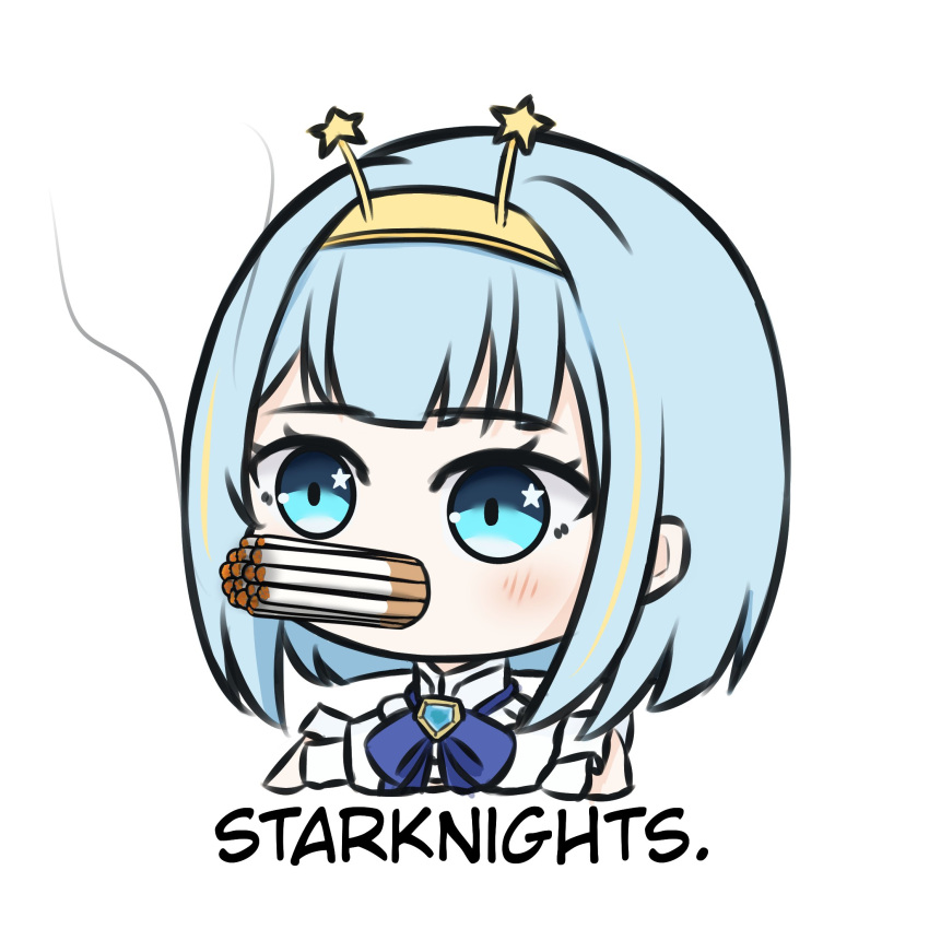 1girl, blonde_hair, blue_bow, blue_bowtie, blue_eyes, blue_hair, blush, bow