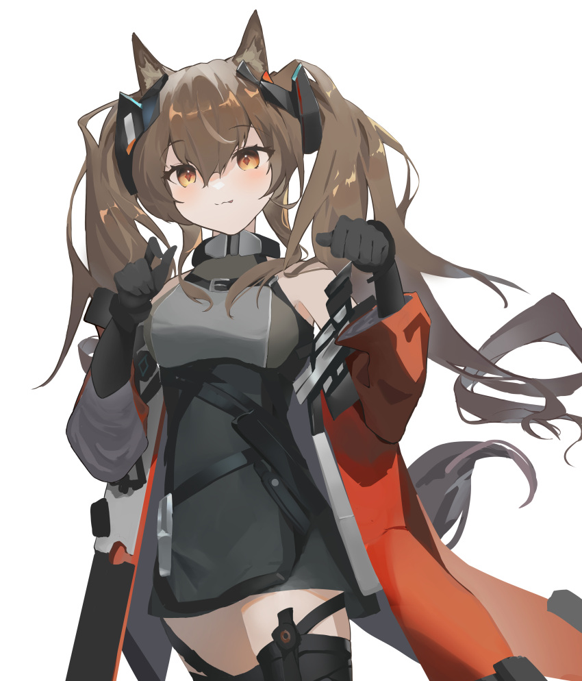 1girl, :3, absurdres, angelina_(arknights), angelina_(endfield)_(arknights), animal_ears, arknights, arknights:_endfield