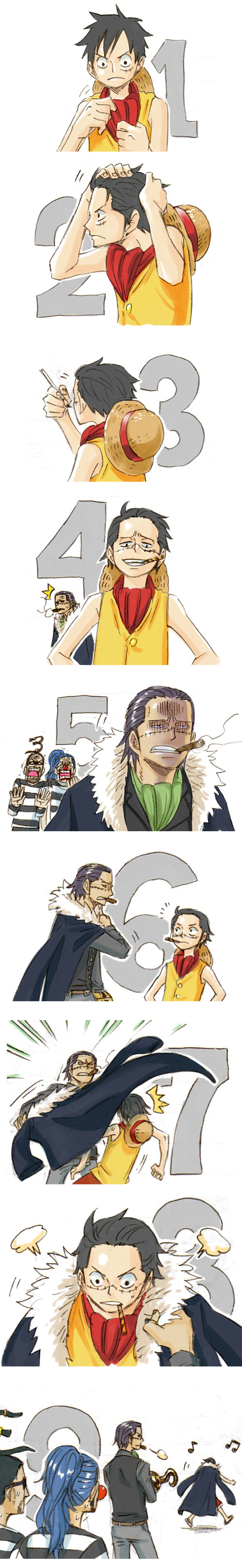 black_hair, buggy_the_clown, buggy_the_crown, cigar, coat, comic, crown19, galdino