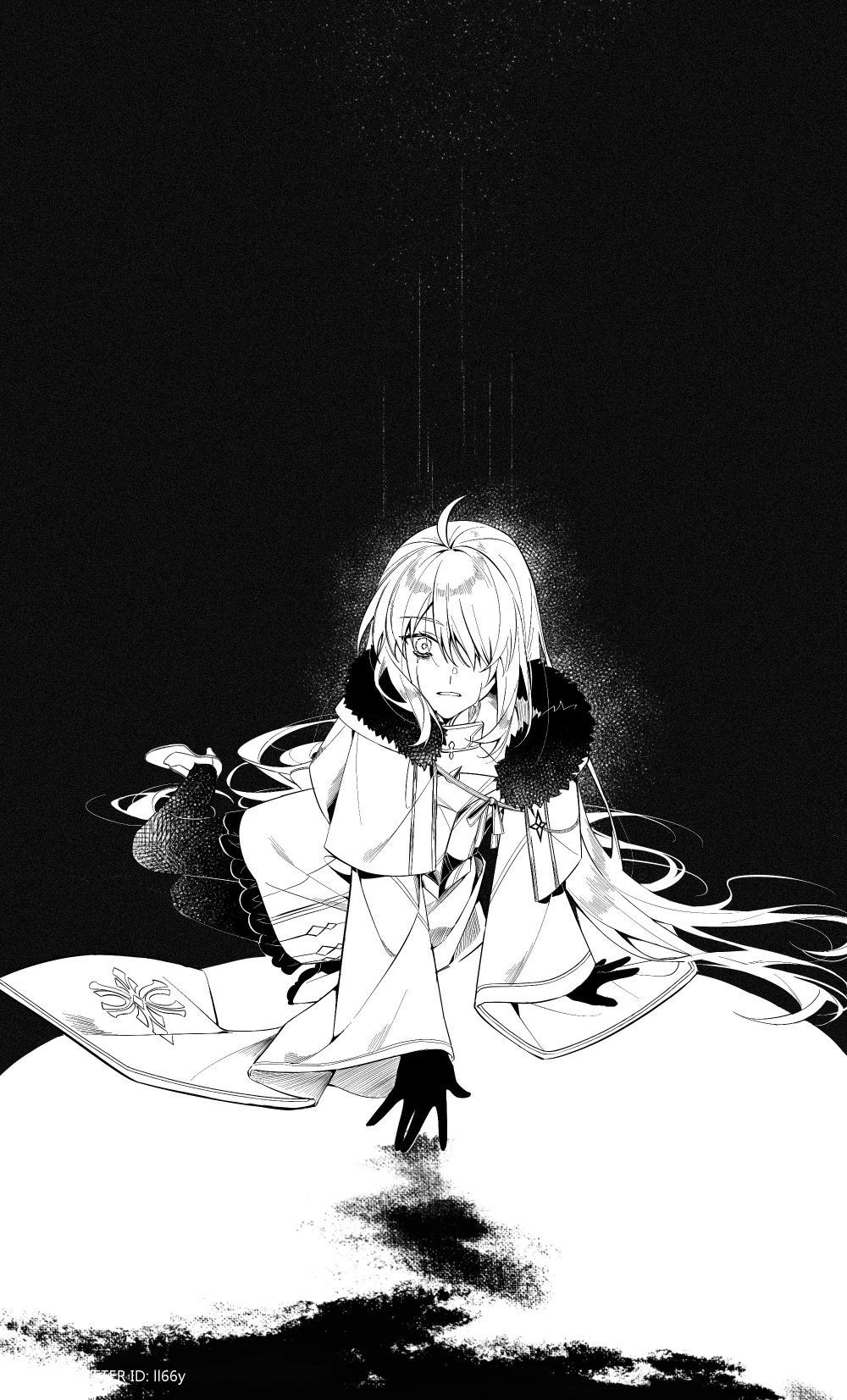 1girl, armor, armored_dress, cape, cloak, crying, crying_with_eyes_open, dress
