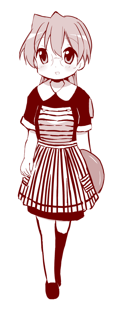 agenasu, alternate_hairstyle, glasses, long_hair, lucky_star, monochrome, takara_miyuki, tray, waitress