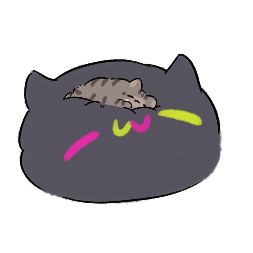 absurdres, animal_focus, bibi_(tokoyami_towa), buibui, cat, chibi, chibi_only, highres
