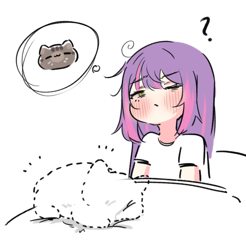 ?, absurdres, alternate_costume, buibui, cat, chibi, chibi_only, dotted_line