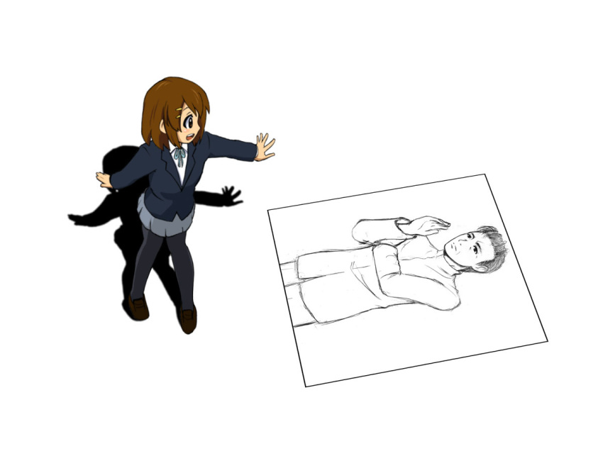 brown_hair, hair_ornament, hairclip, hirasawa_susumu, hirasawa_yui, k-on!, konishi_mitsuwo, school_uniform