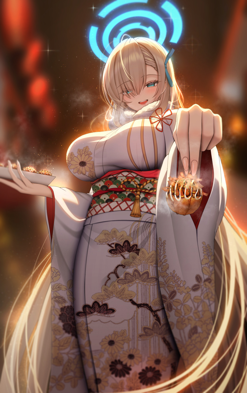 1girl, absurdres, asuna_(blue_archive), blonde_hair, blue_archive, blue_eyes, blurry, blurry_background