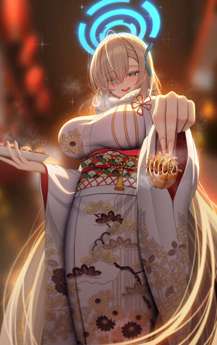 1girl, absurdres, asuna_(blue_archive), blonde_hair, blue_archive, blue_eyes, blurry, blurry_background