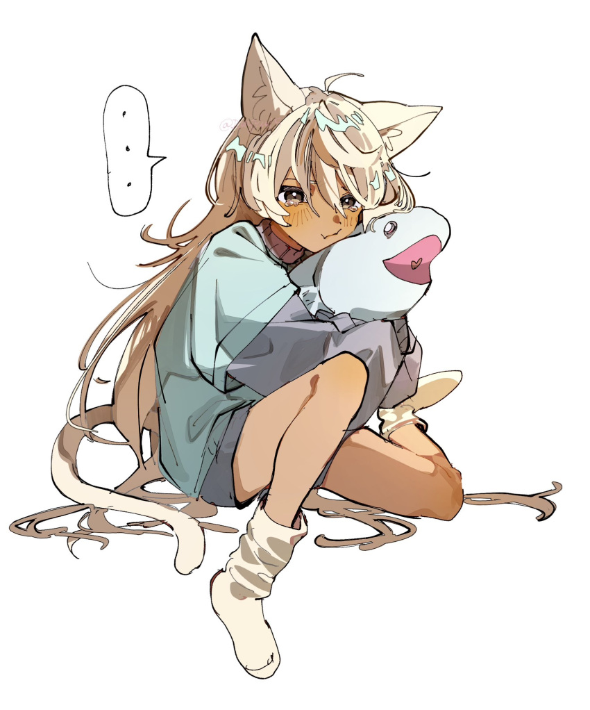 ..., 1girl, animal_ears, blonde_hair, blush, brown_eyes, cat_ears, cat_girl