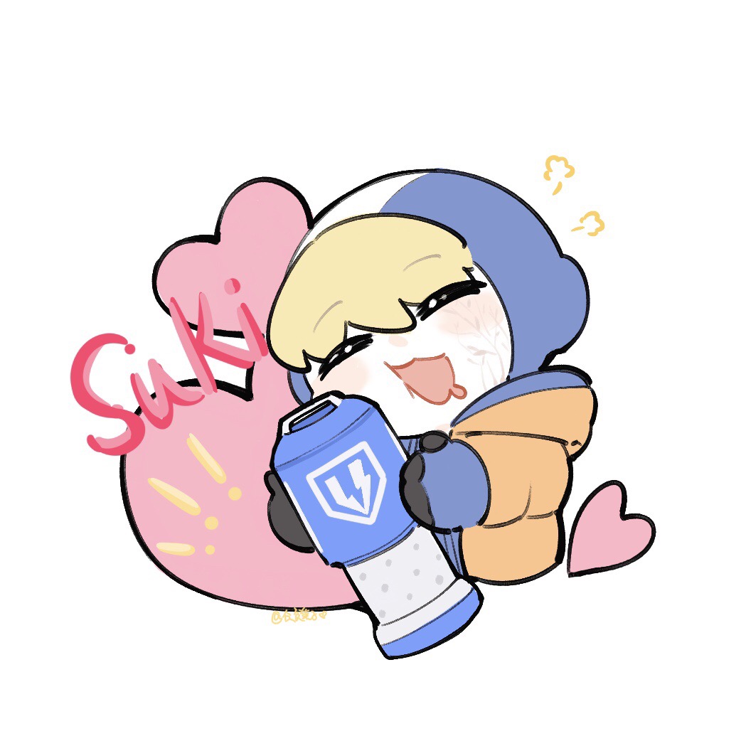 1girl, ^_^, animification, apex_legends, artist_name, battery, blue_gloves, chibi