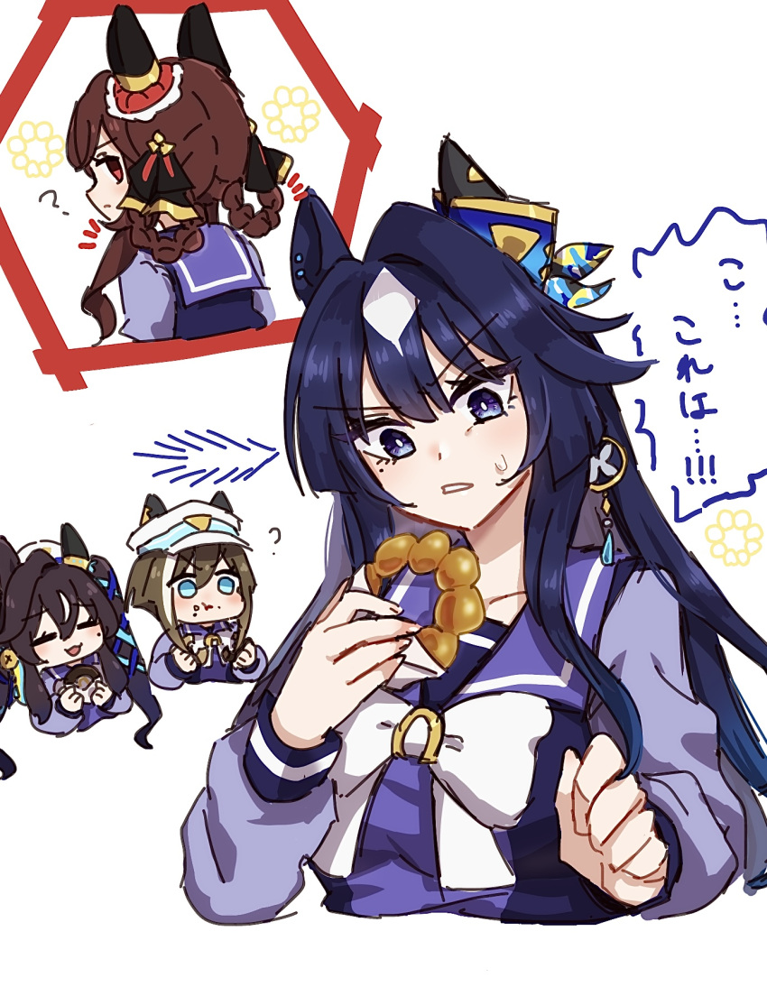 :3, :t, =_=, ?, ^^^, animal_ears, blue_eyes, blue_hair