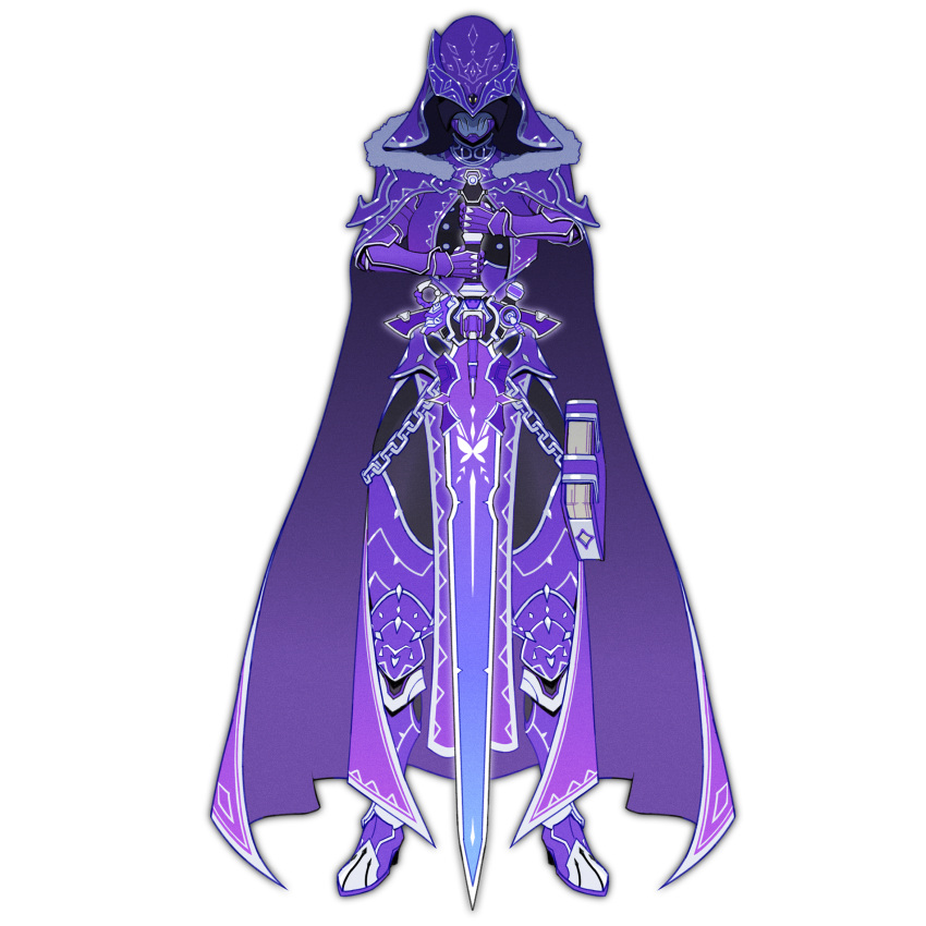 1girl, armor, body_armor, cape, dress, full_armor, full_body, gauntlets