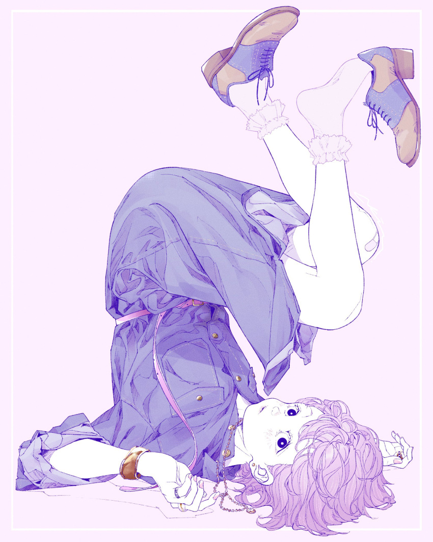 1girl, absurdres, akira_13go, belt, black_eyes, bracelet, breast_pocket, bright_pupils