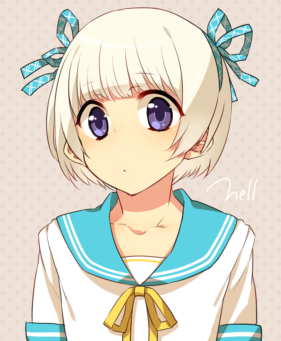 face, nell_(pangya), pangya, ribbon, school_uniform, serafuku, trap, yamaki_suzume