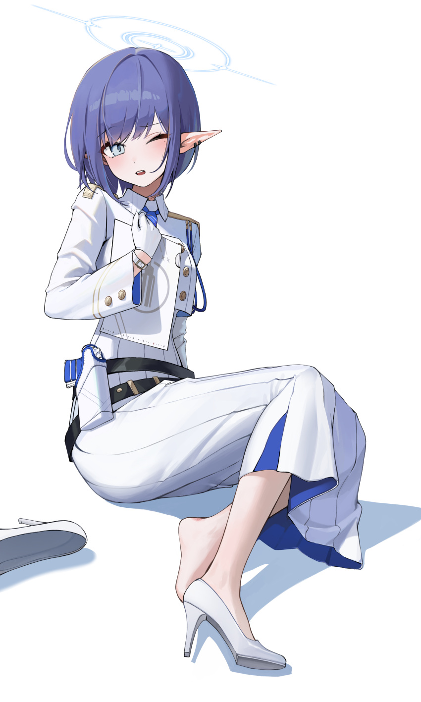 1girl, absurdres, aiguillette, aoi_(blue_archive), belt, black_belt, blue_archive, blue_eyes